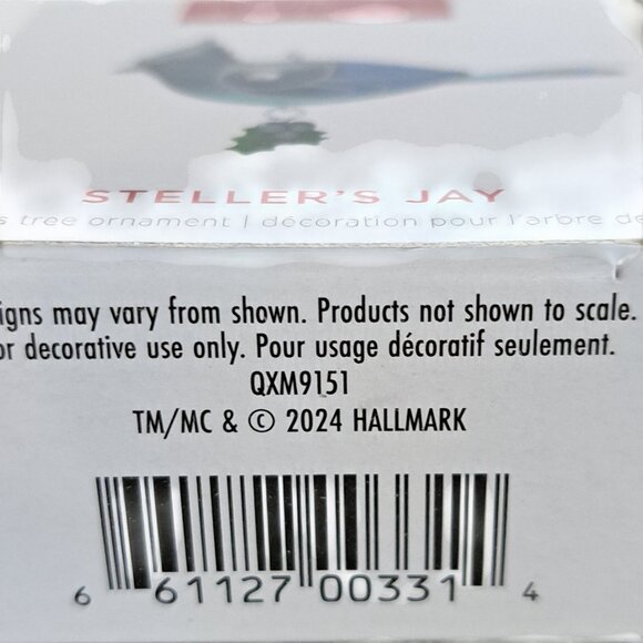 2024 Hallmark Mini Steller's Jay Keepsake Ornament Miniature - Picture 5 of 7